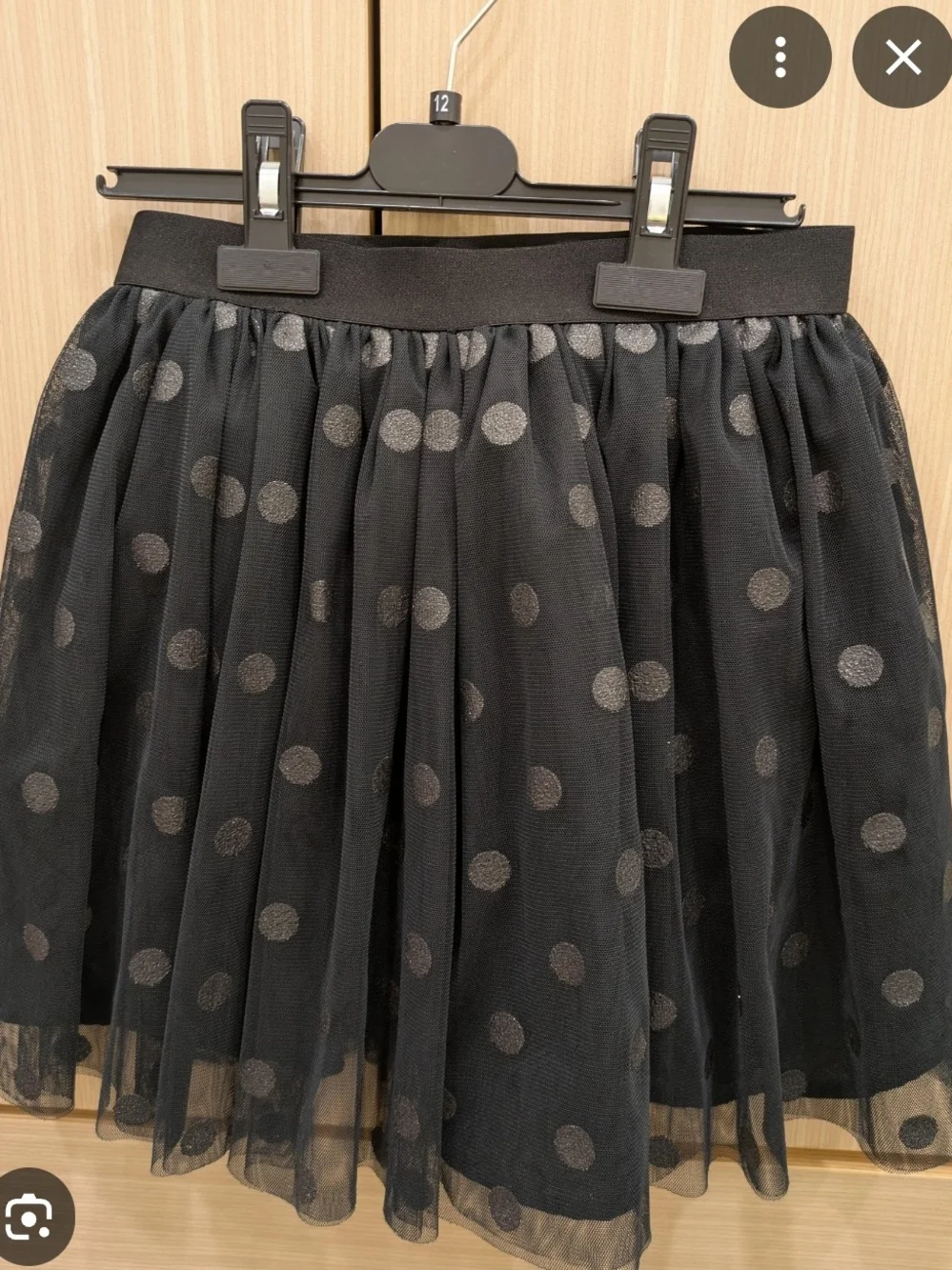 Black Polka Dot Tulle Skirt